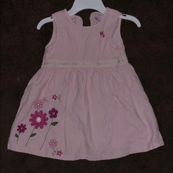 girls pink jumper dress